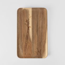 Räder Tablett mit Print (33x20x1,9cm) - braun (0)