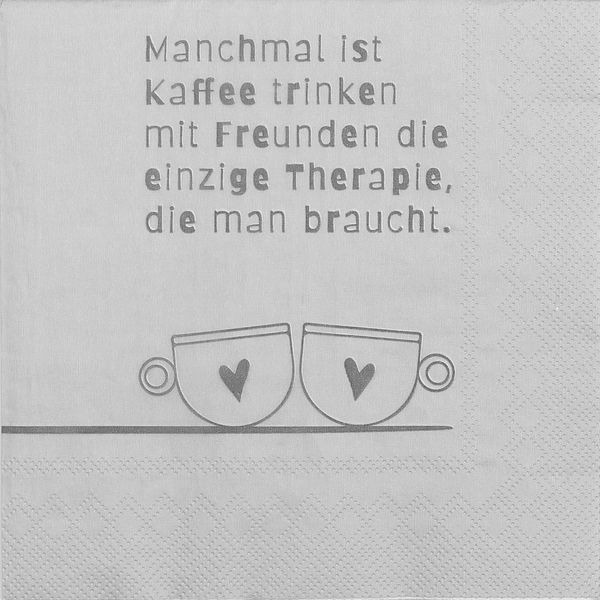 Räder Serviette (33x33cm) - grau (0)