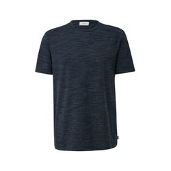 s.Oliver Red Label Melange cotton T-shirt with a breast pocket   - blue (59W1)