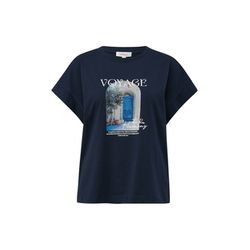 s.Oliver Red Label T-shirt à manches capuchon - bleu (58E0)