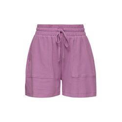 Q/S designed by Loose : pantalon en piqué gaufré - violet (4721)