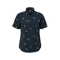 s.Oliver Red Label Short-sleeved shirt in slim fit with all-over print - blue (59A3)