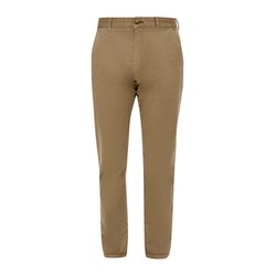Q/S designed by Slim leg twill trousers - brown (8235)