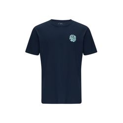 Q/S designed by T-Shirt mit Front- und Rückenprint - blau (58D0)