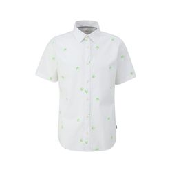 s.Oliver Red Label Short-sleeved shirt in slim fit with all-over print - white (01A3)