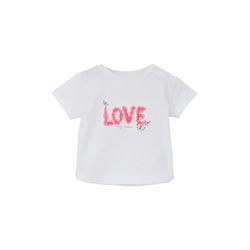s.Oliver Red Label T-shirt with glitter print - white (0100)