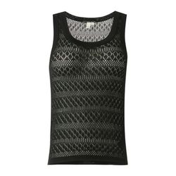 Q/S designed by Fine knit top with ajour pattern  - black (9999)
