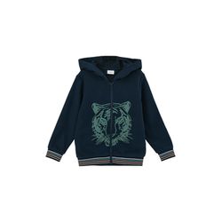 s.Oliver Red Label Sweatshirt jacket with relief print - blue (5952)