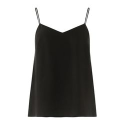 Q/S designed by Satin blouse with V-neck - black (9999)