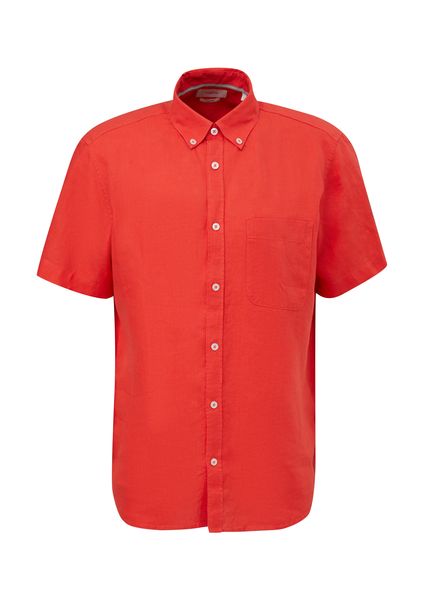 s.Oliver Red Label Kurzarmhemd aus Leinen  - rot (2507)
