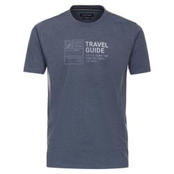 Casamoda T-Shirt mit Frontprint - blau (132)