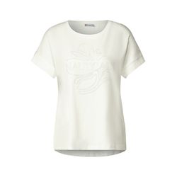 Street One T-Shirt mit Stickerei - weiß (20108)