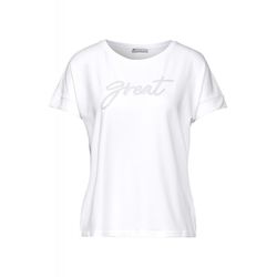 Street One T-shirt with wording - white (20000)