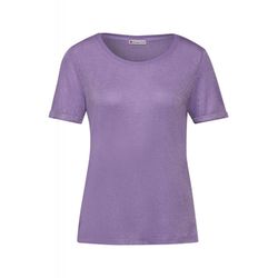 Street One Shiny short-sleeved shirt - purple (15840)