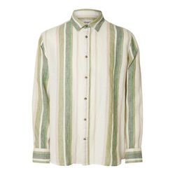 Selected Homme Leinenhemd mit Streifen - grün (297158001)