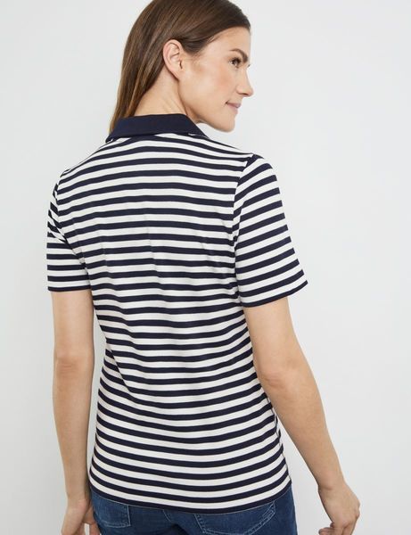 Gerry Weber Edition Polo with stripes - blue (08096)