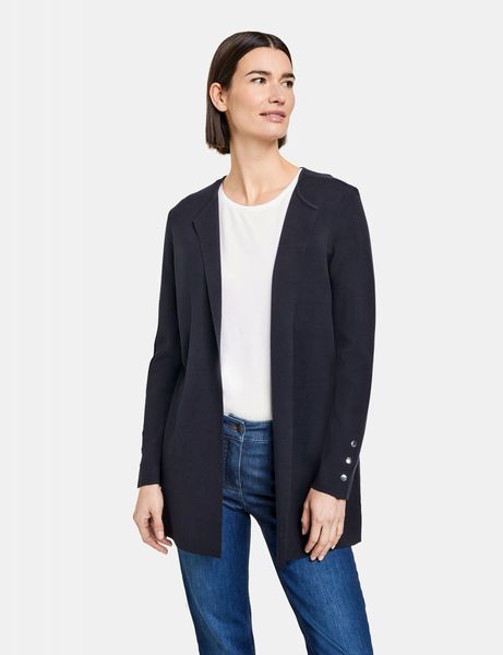 Gerry Weber Edition Open-fronted cardigan with decorative buttons  - blue (80890)