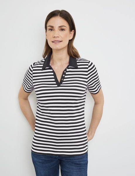Gerry Weber Edition Polo with stripes - blue (08096)
