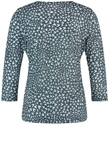 Gerry Weber Edition 3/4-sleeve top made of burnout fabric  - blue (08099)
