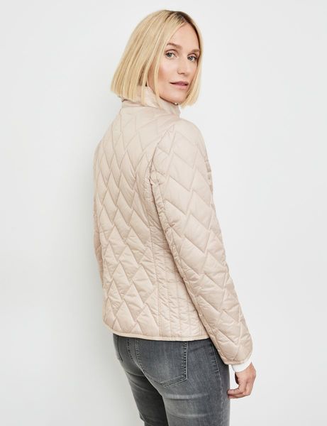 Gerry Weber Edition Quilted jacket with decorative piqué pattern - beige (20088)