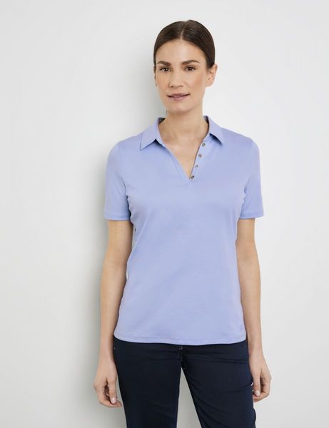 Gerry Weber Edition Poloshirt aus Baumwolle - blau (80935)