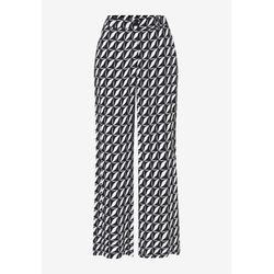 More & More Palazzo pants with graphic print - white/black (2790)