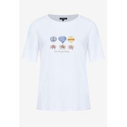 More & More T-Shirt mit Frontprint - weiß (0010)