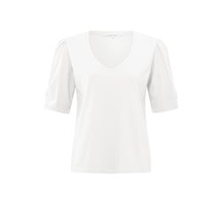 Yaya T-shirt avec col en V - blanc (14800)
