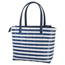 Handed by Leisure bag with zipper - white/blue (46)
