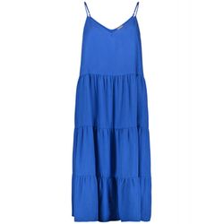 Samoon Tiered dress with spaghetti straps - blue (08860)