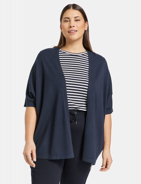 Samoon Oversized cardigan with batwing sleeves blue (08100) 42