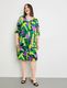 Samoon Kleid mit V-Ausschnitt - grün (05602)