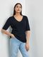 Samoon Pullover with half sleeves - blue (08100)