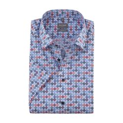 Olymp Comfort fit : chemise - rouge/bleu (87)
