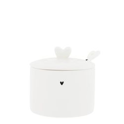 Bastion Collections Sucrier avec cuillère (Ø11x14cm) - blanc (BL)