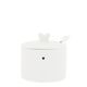 Bastion Collections Sugar bowl with spoon (Ø11x14cm) - white (BL)