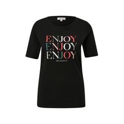 s.Oliver Red Label T-Shirt aus Baumwollstretch - schwarz (99D0)