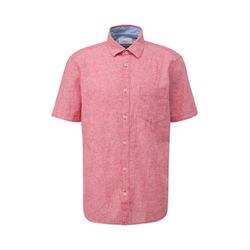 s.Oliver Red Label Regular: Short-sleeved shirt in a linen-cotton blend  - pink (25W0)