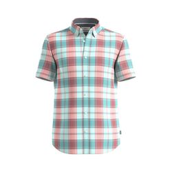 s.Oliver Red Label Kurzes Baumwollstretch-Hemd im Slim Fit  - rot/blau (60N1)
