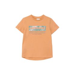 s.Oliver Red Label T-shirt with lettering print  - orange (2110)