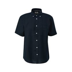 s.Oliver Red Label Short-sleeved linen shirt  - blue (5978)