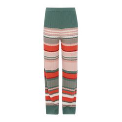s.Oliver Red Label Regular: Pantalon en maille de viscose stretch  - orange/vert (25G6)