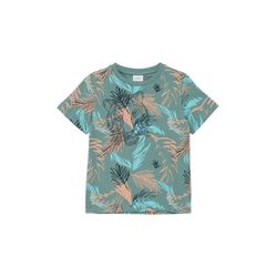 s.Oliver Red Label T-Shirt mit All-over-Print  - grün/blau (65A2)