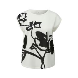 s.Oliver Black Label T-shirt dans un mélange de matières  - blanc (02D2)