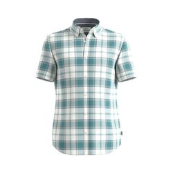 s.Oliver Red Label Kurzes Baumwollstretch-Hemd im Slim Fit  - weiß/grün/blau (65N1)