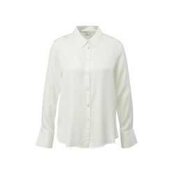 s.Oliver Black Label Long shirt blouse made of pure viscose - white (0200)