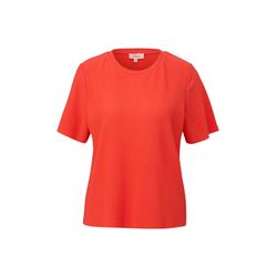 s.Oliver Red Label T-shirt with pleats  - orange (2590)