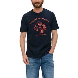 s.Oliver Red Label T-Shirt mit Grafik-Print - blau (59D1)