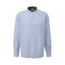 s.Oliver Red Label Regular: chemise en coton et lin mélangés  - bleu (59G9)