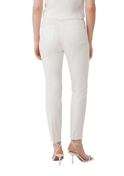 comma Regular fit: trousers with a slim leg - white (0120)